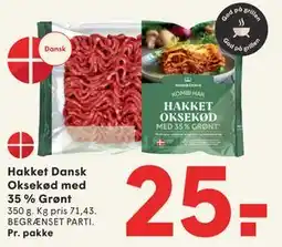 SPAR Hakket Dansk Oksekød med 35 % Grønt tilbud