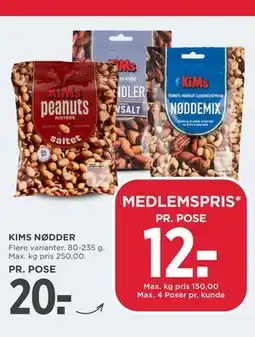MENY KIMS NØDDER tilbud