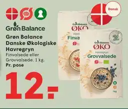 SPAR Grøn Balance Danske Økologiske Havregryn tilbud