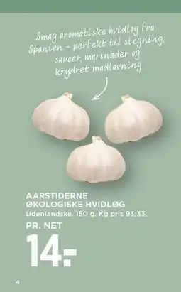 MENY AARSTIDERNE ØKOLOGISKE HVIDLØG tilbud