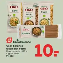 SPAR Grøn Balance Økologisk Pasta tilbud
