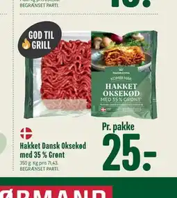Min Købmand Hakket Dansk Oksekød med 35 % Grønt tilbud
