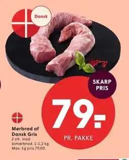 SPAR Mørbrad af Dansk Gris tilbud