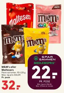 SPAR M&M’s eller Maltesers tilbud