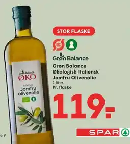 SPAR Grøn Balance Økologisk Italiensk Jomfru Olivenolie tilbud