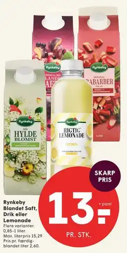 SPAR Rynkeby Blandet Saft, Drik eller Lemonade tilbud