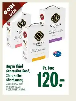 Min Købmand Nugan Third Generation Rosé, Shiraz eller Chardonnay tilbud