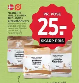 MENY MEJNERTS MØLLE DANSK ØKOLOGISK BRØDBLANDING tilbud
