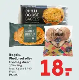 SPAR Bagels, Fladbrød eller Hvidløgsbrød tilbud