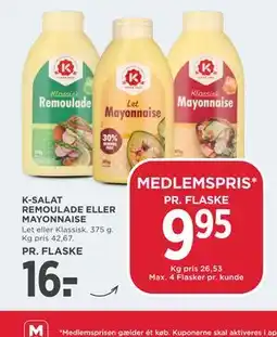 MENY K-SALAT REMOULADE ELLER MAYONNAISE tilbud