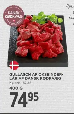 MENY GULLASCH AF OKSEINDERLÅR AF DANSK KØDKVÆG tilbud