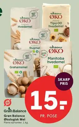 SPAR Grøn Balance Økologisk Mel tilbud