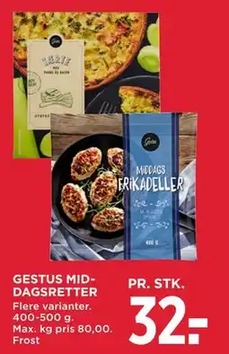 MENY GESTUS MIDDAGSRETTER tilbud