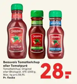 SPAR Beauvais Tomatketchup eller Tomatpuré tilbud