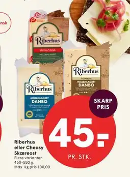 SPAR Riberhus eller Cheasy Skæreost tilbud