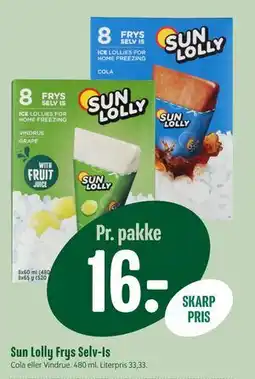 Min Købmand Sun Lolly Frys Selv-Is tilbud