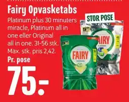 Min Købmand Fairy Opvasketabs tilbud