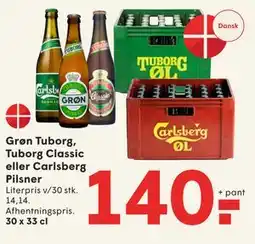 SPAR Grøn Tuborg, Tuborg Classic eller Carlsberg Pilsner tilbud