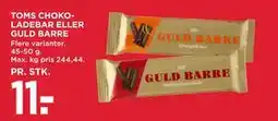 MENY TOMS CHOKOLADEBAR ELLER GULD BARRE tilbud