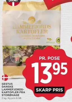 MENY GESTUS DANSKE LAMMEFJORDSKARTOFLER FRA STORØHAGE tilbud
