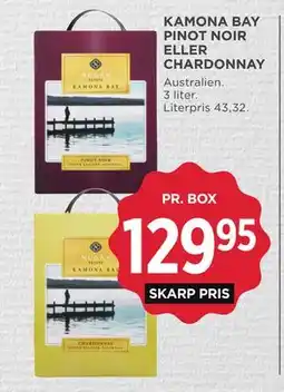 MENY KAMONA BAY PINOT NOIR ELLER CHARDONNAY tilbud