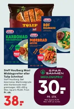 SPAR Steff Houlberg Maxi Middagsretter eller Tulip Schnitzel tilbud