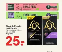 SPAR Black Coffee eller L’OR Kapsler tilbud