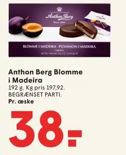 SPAR Anthon Berg Blomme i Madeira tilbud
