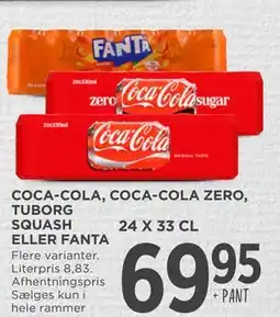 MENY COCA-COLA, COCA-COLA ZERO, TUBORG SQUASH ELLER FANTA tilbud