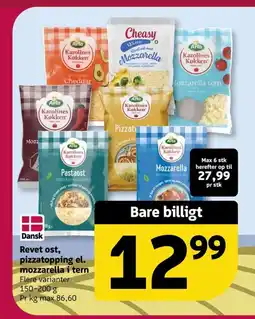 Løvbjerg Revet ost, pizzatopping el. mozzarella i tern tilbud
