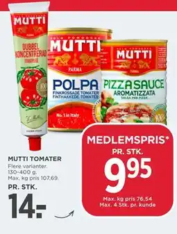 MENY MUTTI TOMATER tilbud