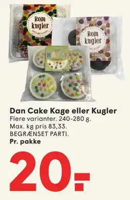 SPAR Dan Cake Kage eller Kugler tilbud