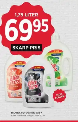 MENY BIOTEX FLYDENDE VASK tilbud