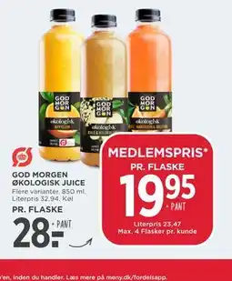 MENY GOD MORGEN ØKOLOGISK JUICE tilbud