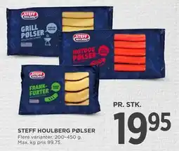 MENY STEFF HOULBERG PØLSER tilbud