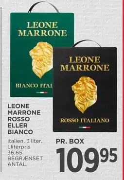 MENY LEONE MARRONE ROSSO ELLER BIANCO tilbud