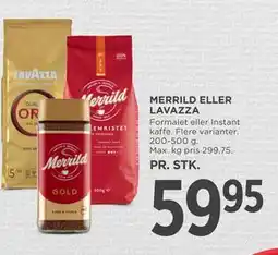 MENY MERRILD ELLER LAVAZZA tilbud