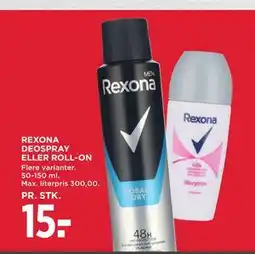 MENY REXONA DEOSPRAY ELLER ROLL-ON tilbud