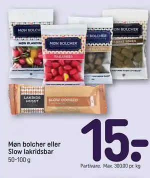 Møn bolcher eller Slow lakridsbar