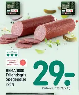 REMA 1000 REMA 1000 Frilandsgris Spegepølse tilbud