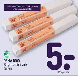 REMA 1000 REMA 1000 Bagepapir i ark tilbud