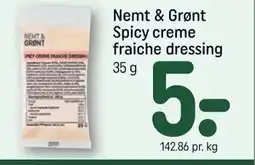 REMA 1000 Nemt & Grønt Spicy creme fraiche dressing tilbud