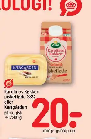 Karolines Køkken piskefløde 38% eller Kærgården