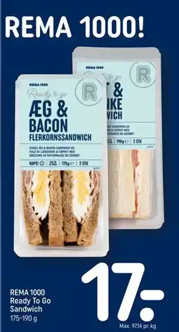 REMA 1000 REMA 1000 Ready To Go Sandwich tilbud