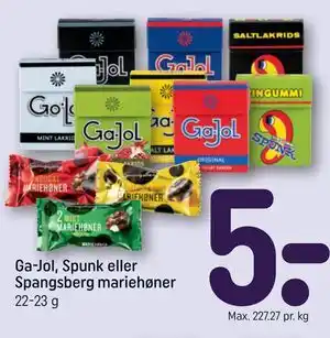 Ga-Jol, Spunk eller Spangsberg mariehøner