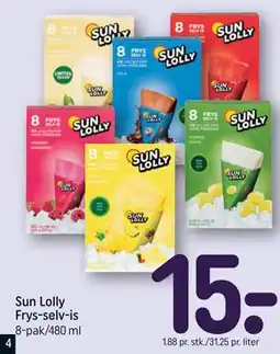 REMA 1000 Sun Lolly Frys-selv-is tilbud