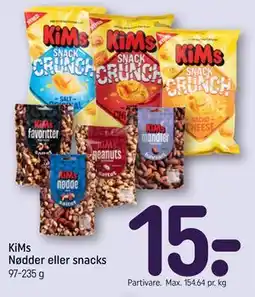 REMA 1000 KiMs Nødder eller snacks tilbud