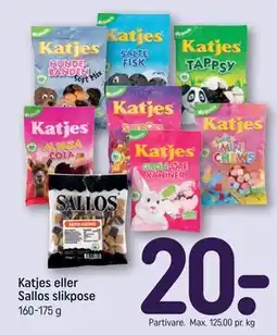 REMA 1000 Katjes eller Sallos slikpose tilbud