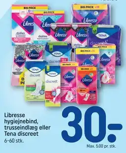 REMA 1000 Libresse hygiejnebind, trusseindlæg eller Tena discreet tilbud