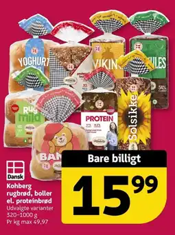 Løvbjerg Kohberg rugbrød, boller el. proteinbrød tilbud